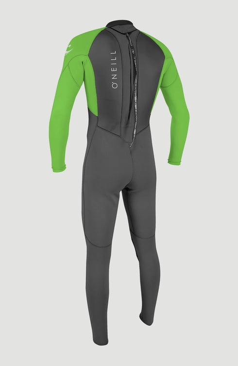 O'Neill REACTOR-2 3/2 GRAPHITE / DAYGLO Back ZIP Wetsuit